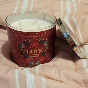 Love Cotton Candy Champagne Bath & Body Works 3 Wick Candle